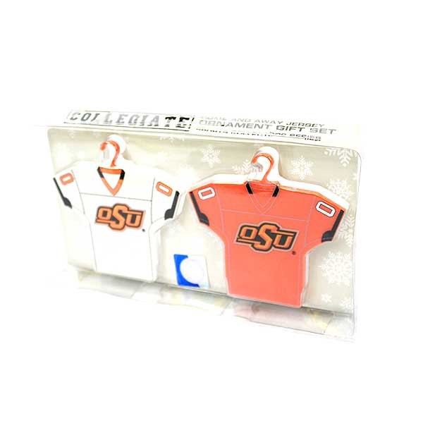 Oklahoma State 2Pack Ornaments - Home and Away Jersey Set - 6 Sets For $24.00 - Oklahoma State