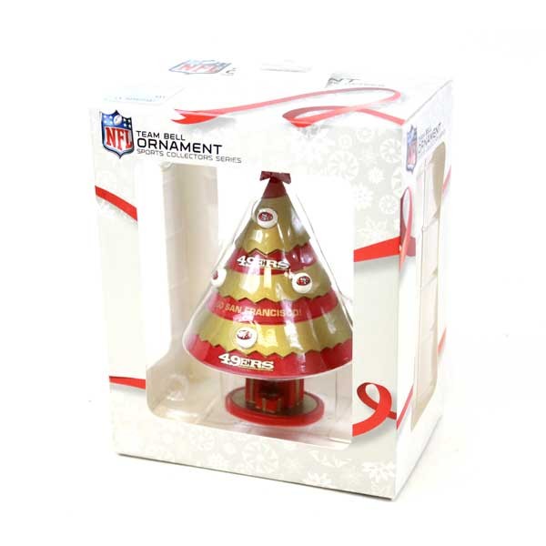 San Francisco 49ers Ornaments - Team Tree Bell Ornaments - 6 For $24.00 - Wholesale San Francisco 49ers Product - 49ers Merchandise