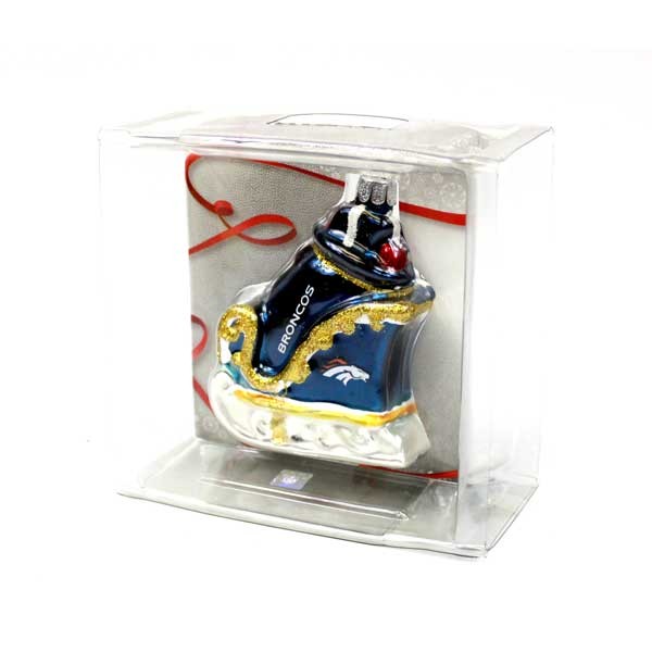 Denver Broncos Ornaments - Sleigh Style - 6 For $21.00 - Wholesale Denver Broncos Products - Denver Merchandise