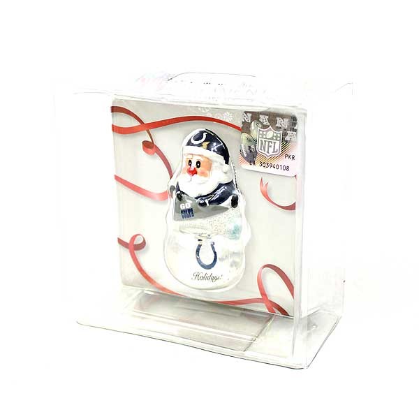 Indianapolis Colts Ornaments - Santa Globe Style - 6 For $21.00 - Wholesale Indianapolis Colts Products - Colts Merchandise