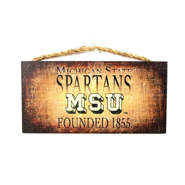 Michigan State Signs - 10"x5" EST 1855 Gradient Style - Wooden Signs - 6 For $21.00 - Michigan State