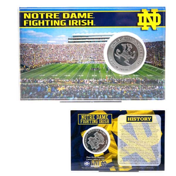 Notre Dame Collectibles - Highland Mint - 4"x6" Acrylic Case With Minted Coin - 2 For $15.00 - Notre Dame
