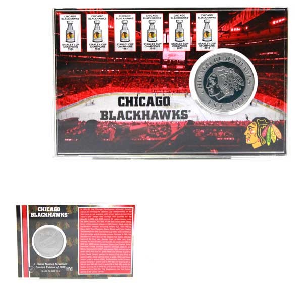 Chicago Blackhawks Collectibles - 4"x6" Acrylic Case With Minted Coin - Highland Mint - 2 For $15.00 - Chicago Blackhawks