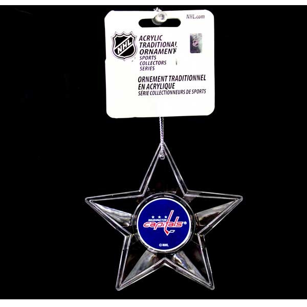 Washington Capitals Ornaments - Acrylic Star Style - 6 For $18.00 - Washington Capitals