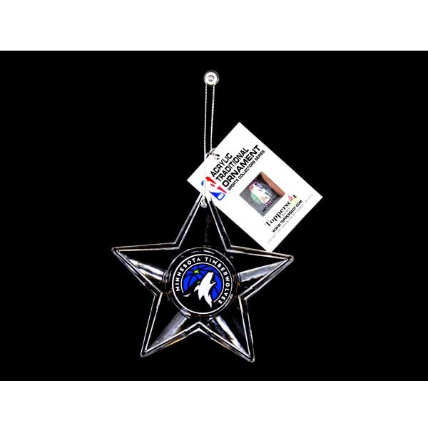 Minnesota Timberwolves Ornaments - Acrylic Star Style - 6 For $18.00 - Minnesota Timberwolves