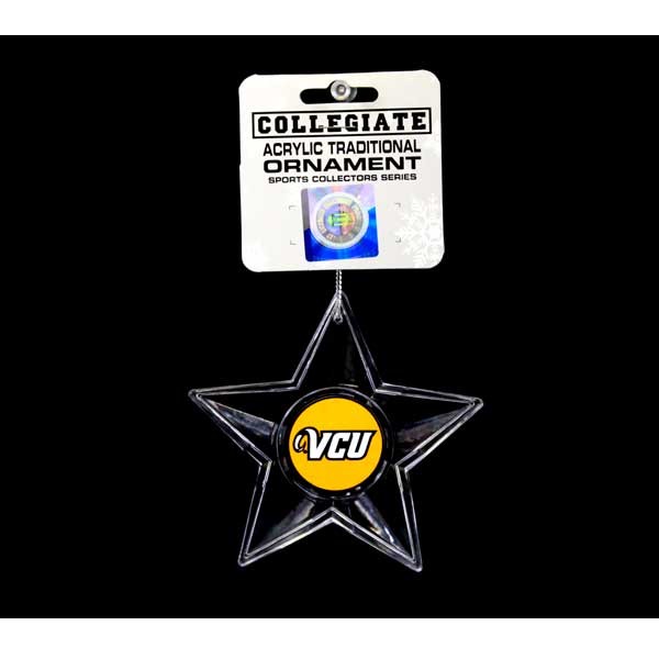 Virginia VCU Ornaments - Acrylic Star Style - 6 For $18.00 - Other Teams