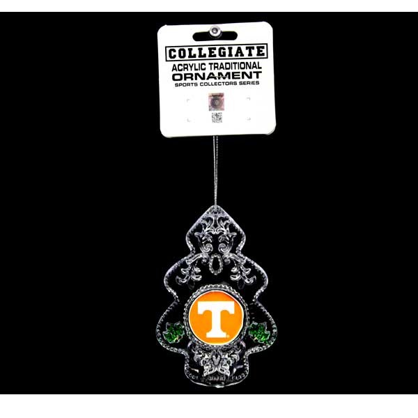 Tennessee Volunteers Ornaments - Acrylic Tree Style - 6 For $18.00 - Tennessee VOLS