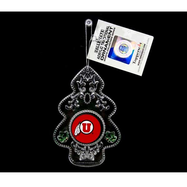 Utah Utes Ornaments - Acrylic Tree Style - 6 For $18.00 - Utah Utes