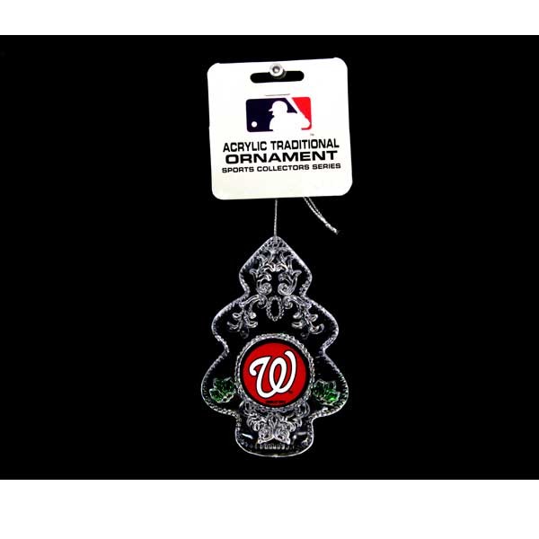 Washington Nationals Ornaments - Acrylic Tree Style - 6 For $18.00 - Wholesale Washington Nationals Products - Nationals Products