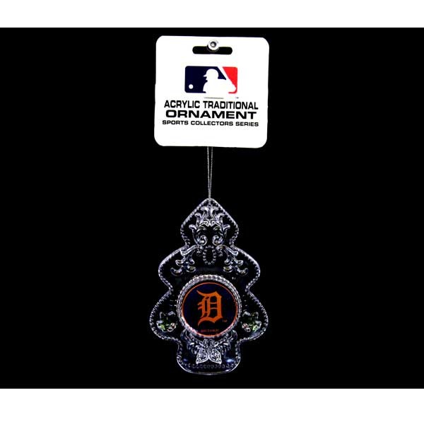 Detroit Tigers Ornaments - Acrylic Tree Style - 6 For $18.00 - Wholesale Detroit Tigers Products - Tigers Merchandise