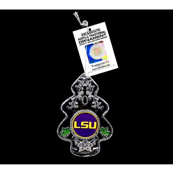 LSU Tigers Ornaments - Acrylic Tree Style - 6 For $18.00 - LSU