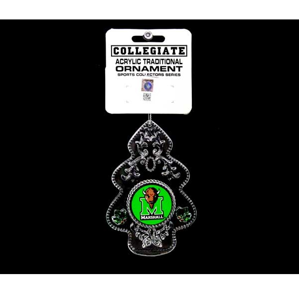 Marshall University Ornaments - Acrylic Tree Style - 6 For $18.00 - Marshall