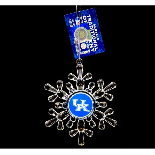 Kentucky Wildcats Ornaments - Acrylic Snowflake Style - 6 For $18.00 - Kentucky