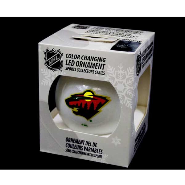 Defective - Minnesota Wild Ornaments - LED Light Up - Bad Batteries/Some Glue On Bottom Seals - 24 For $12.00 - Minnesota Wild