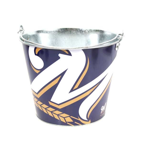 Milwaukee Brewers Buckets - 5QT Metal Team Color - May Be Different Than Pictured - 2 For $13.00 - Wholesale Milwaukee Brewers Products - Brewers Merchandise