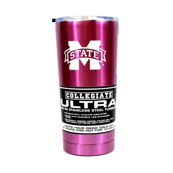 Mississippi State Tumblers - 20OZ Vacuum Sealed - Pink Ultra Tumblers - 2 For $18.00 - Mississippi State