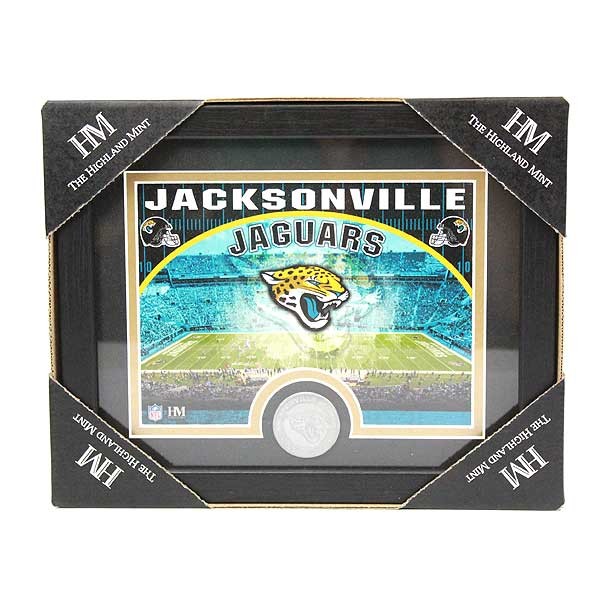 Jacksonville Jaguars Collectibles - Highland Mint - 11"x9" Photo Frame With Minted Coin - 2 For $24.00 - Wholesale Jacksonville Jaguars Product - Jaguars Merchandise 2