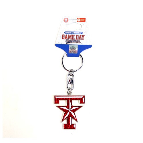 Blowout - Texas Tech Keychains - Star Style Bling Keychains - 12 For $12.00 - Texas Tech