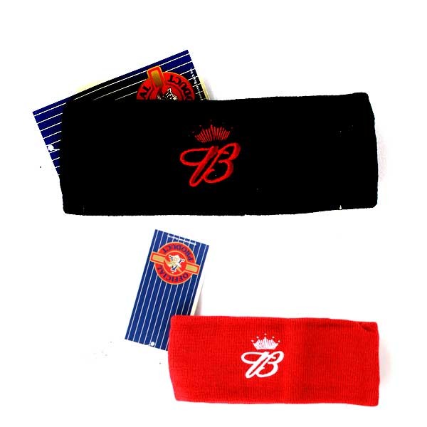 Wholesale Budweiser - Assorted Red/Black Embroidered Winter Headbands - 12 For $24.00 - Wholesale Mystery Merchandise - Wholesale John Deere - Wholesale Licensed Products