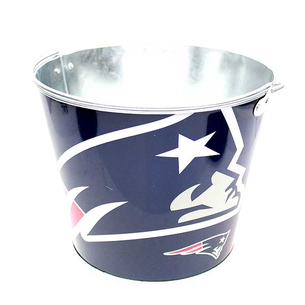 New England Patriots Buckets - 5QT Team Color Metal Buckets - May Not Be As Pictured - 2 For $13.00 - Wholesale New England Patriots - Patriots Merchandise