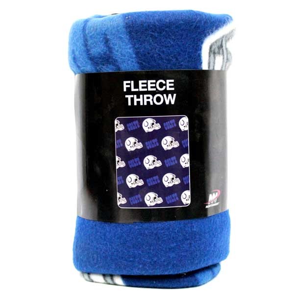 Indianapolis Colts Blankets - 48"x60" Repeater Logo Fleece Blankets - 4 For $24.00 - Wholesale Indianapolis Colts Products - Colts Merchandise