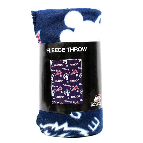 UCONN Huskies Blankets - 48"x60" Pennant Style Fleece Blankets - 4 For $20.00 - Virginia Cavaliers