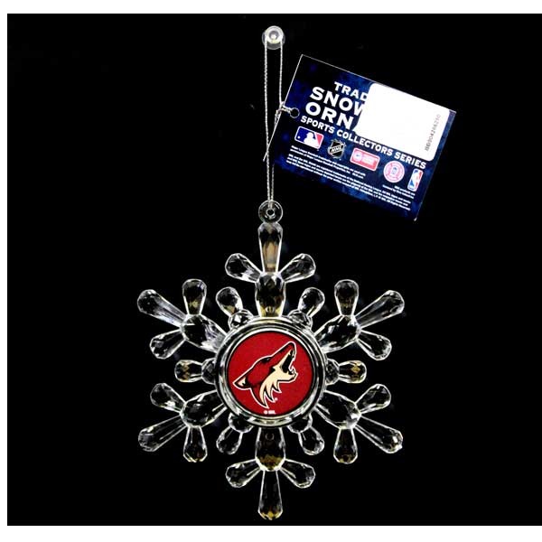 Arizona Coyotes Ornaments - Acrylic Snowflake Style - 6 For $18.00 - Arizona Coyotes