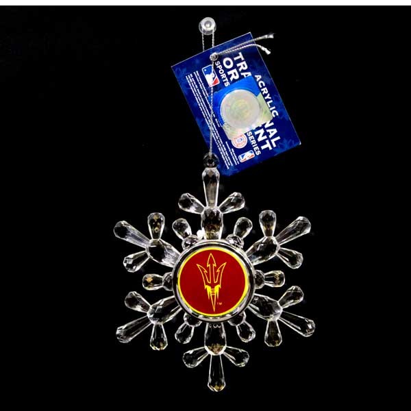 Arizona State Ornaments - Acrylic Snowflake Style - 6 For $18.00 - Arizona State