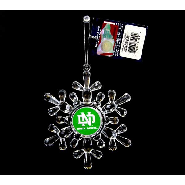 North Dakota Ornaments - Acrylic Snowflake Style - 6 For $18.00 - North Dakota