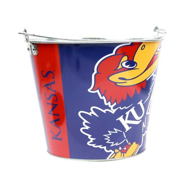 Kansas Jayhawks Buckets - 5QT Team Color Metal - May Not Be As Pictured - 2 For $13.00 - Kansas Jayhawks