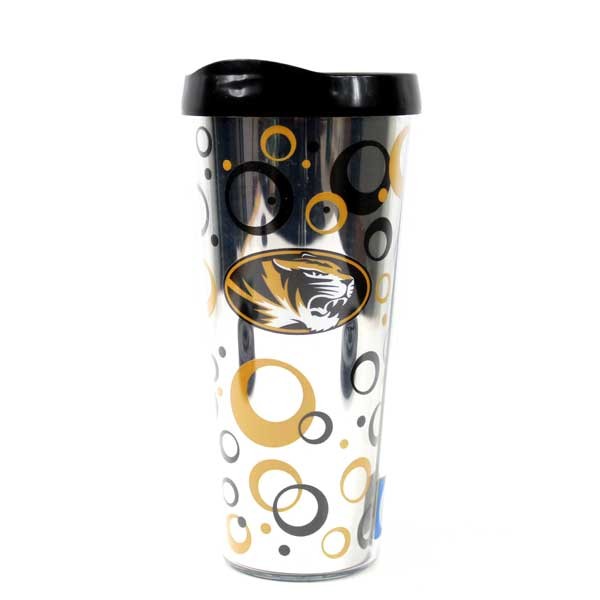 Missouri Tigers Tumblers - 20OZ Circles Style Insulated Tumblers - 4 For $20.00 - Missouri Tigers