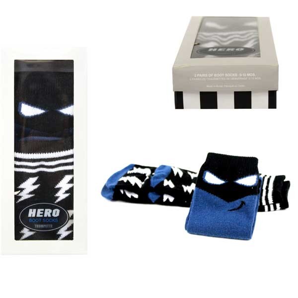 Trumpette Socks - Hero Style 2Pair Boot Sock Pack - 0 to 12 Months - 12 Packs For $30.00 - Wholesale Apparel - Wholesale NFL Shirts - Wholesale Jerseys