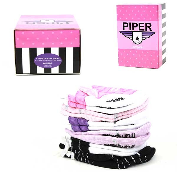 Trumpette Socks - Piper Style 6Pair Pack - 0 to 12 Months - 6 Packs For $21.00 - Wholesale Apparel - Wholesale NFL Shirts - Wholesale Jerseys