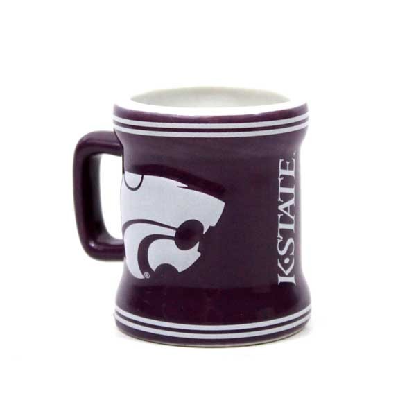 KState Wildcats - 2OZ Sculpted Ceramic Shot Mugs - 6 For $21.00 - Kansas State