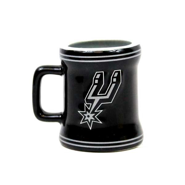 San Antonio Spurs - 2OZ Sculpted Ceramic Shot Mugs - 6 For $21.00 - San Antonio Spurs