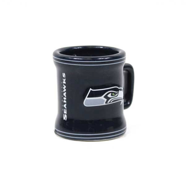 Seattle Seahawks - 2OZ Sculpted Ceramic Shot Mugs - 6 For $21.00 - Wholesale Seattle Seahawks Product - Seahawks Merchandise 2