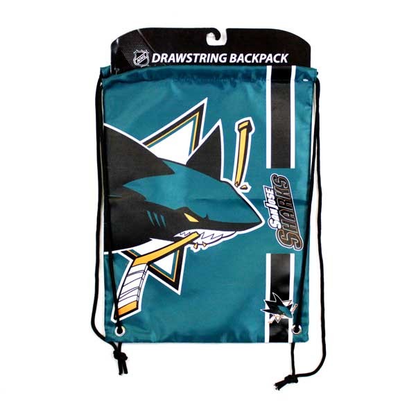 San Jose Sharks Bags - Team Drawstring Cinchsacks - 12 For $48.00 - San Jose Sharks