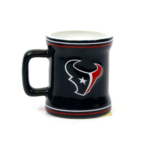 Houston Texans Mini Mugs - 2OZ Ceramic Sculpted Style - 6 For $21.00 - Wholesale Houston Texans Products - Texans Merchandise 2