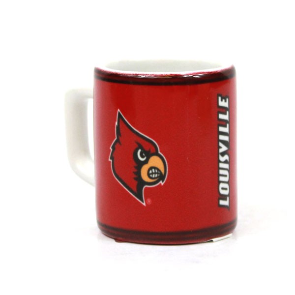 Louisville Cardinals Mini Mugs - 2OZ Ceramic Sculpted Style - 6 For $21.00 - Louisville Cardinals
