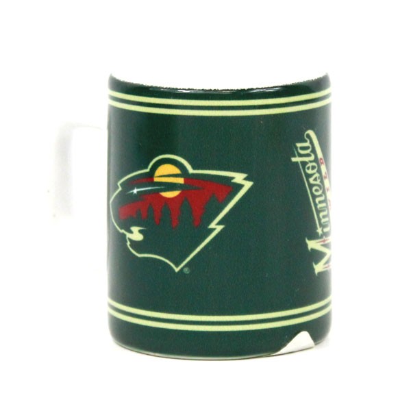 Minnesota Wild Mini Mugs - 2OZ Ceramic Sublimated Style - 6 For $21.00 - Minnesota Wild