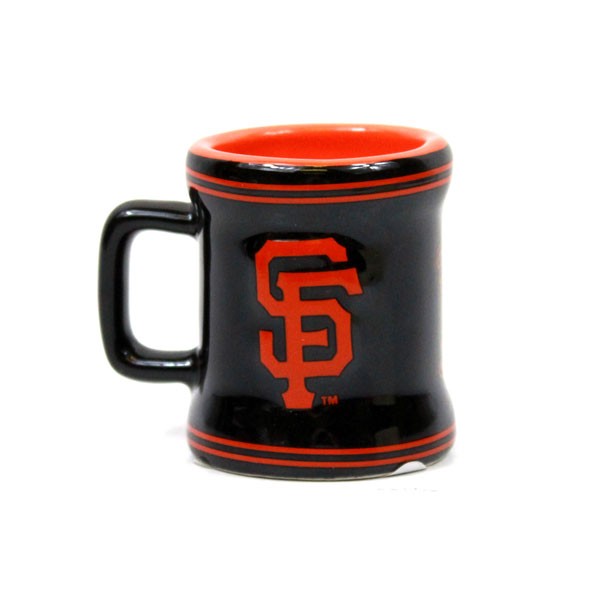 San Francisco Giants Mini Mugs - 2OZ Ceramic Sculpted Style - 6 For $21.00 - Wholesale San Francisco Giants Products - Giants Merchandise