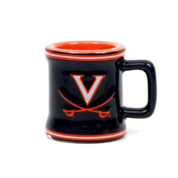 Virginia Cavaliers Mini Mugs - 2OZ Ceramic Sculpted Style - 6 For $21.00 - Virginia Cavaliers