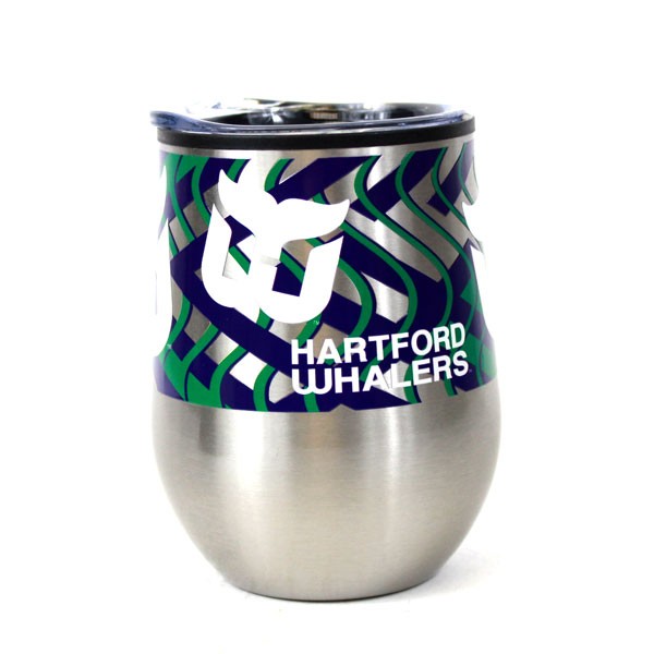 Hartford Whalers Wine Tumblers - Vacuum Sealed Lid - Flex Style 11OZ Stainless - 4 For $20.00 - Toronto Maple Leafs