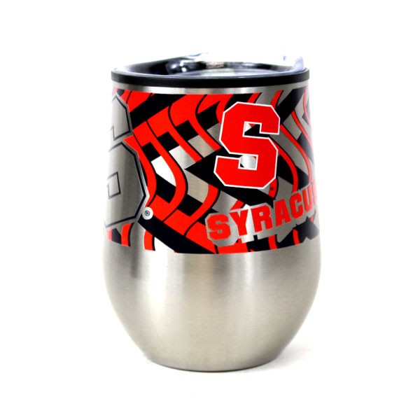 University Of Syracuse Wine Tumblers - Vacuum Sealed Lid - Flex Style 11OZ Stainless - 4 For $20.00 - Syracuse