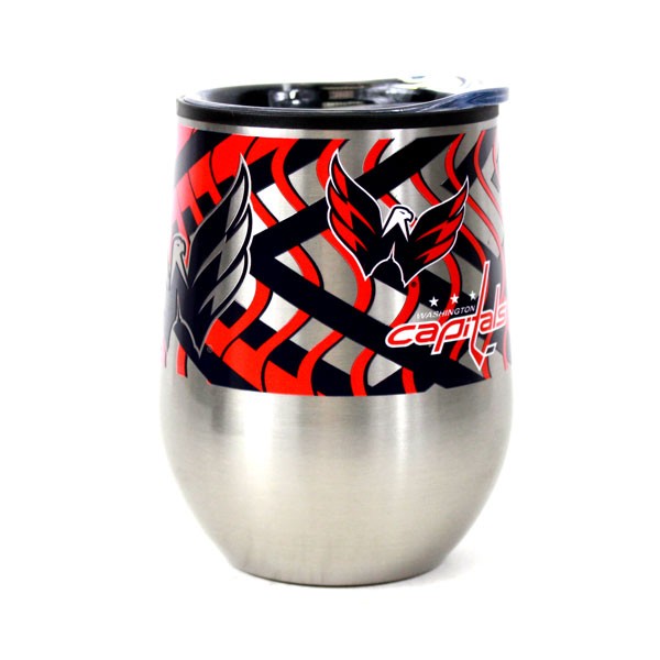 Washington Capitals Wine Tumblers - Vacuum Sealed Lid - Flex Style 11OZ Stainless - 4 For $20.00 - Washington Capitals
