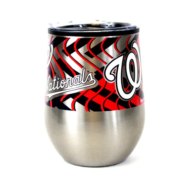 Washington Nationals Wine Tumblers - Vacuum Sealed Lid - Flex Style 11OZ Stainless - 4 For $20.00 - Wholesale Washington Nationals Products - Nationals Products