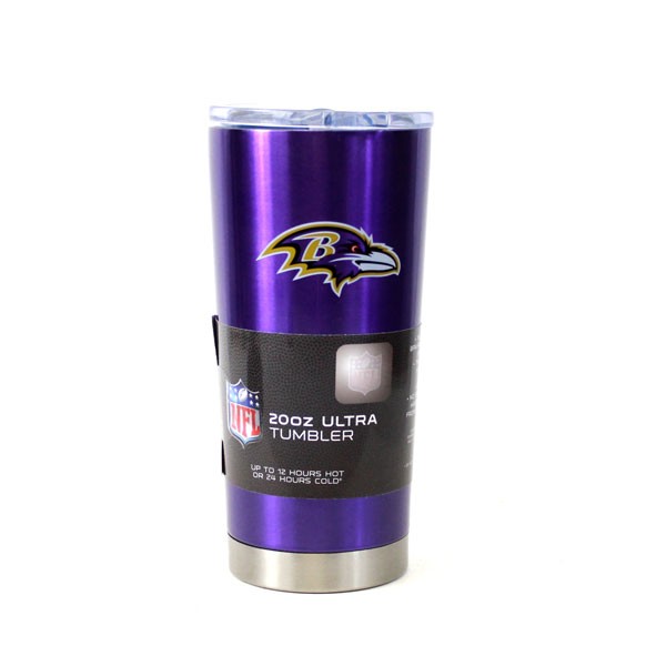Baltimore Ravens Tumblers - 20OZ Ultra Stainless Steel Team Tumblers - 2 For $20.00 - Wholesale Baltimore Ravens Products - Baltimore Football