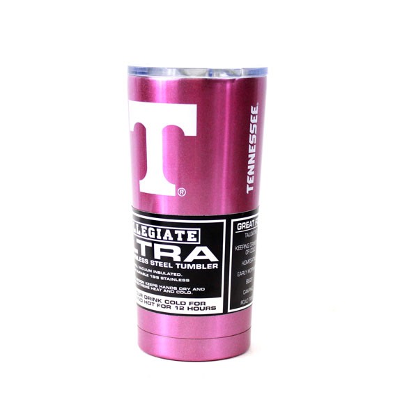 Tennessee Volunteers Tumblers - PINK - 20OZ Ultra Stainless Steel Team Tumblers - 2 For $20.00 - Tennessee VOLS