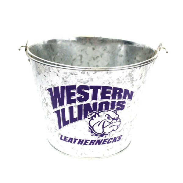 Western Illinois Buckets - 5QT Metal Team Buckets - Galvanized Style - 4 For $20.00 - Illinois