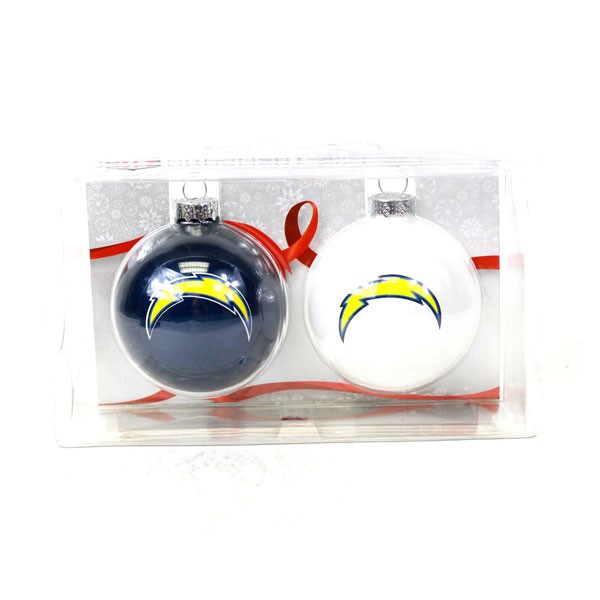 Los Angeles Chargers Ornaments - 2Pack Home And Away Ball Style - 6 Packs For $48.00 - Wholesale Los Angeles Chargers Products - Chargers Merchandise